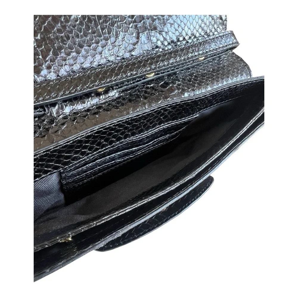 Cole Haan Collection Black Snake skin Clutch